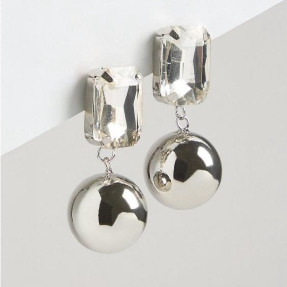 Torrid Silver Geometric Drop Earrings